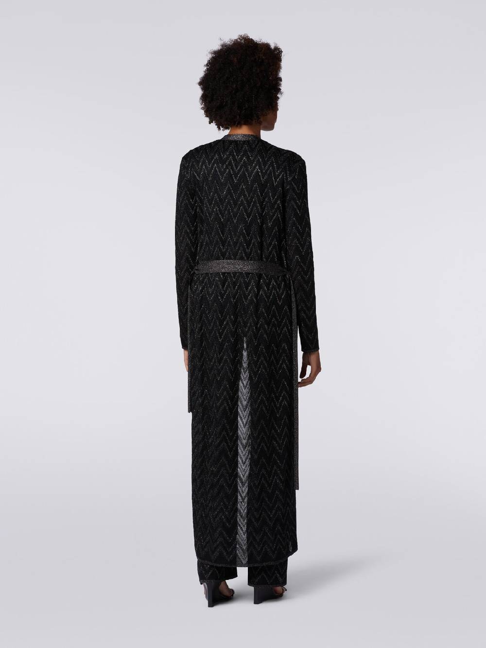 M Missoni Cardigan lungo in maglia chevron con lurex 50% di sconto con spedizione gratuita