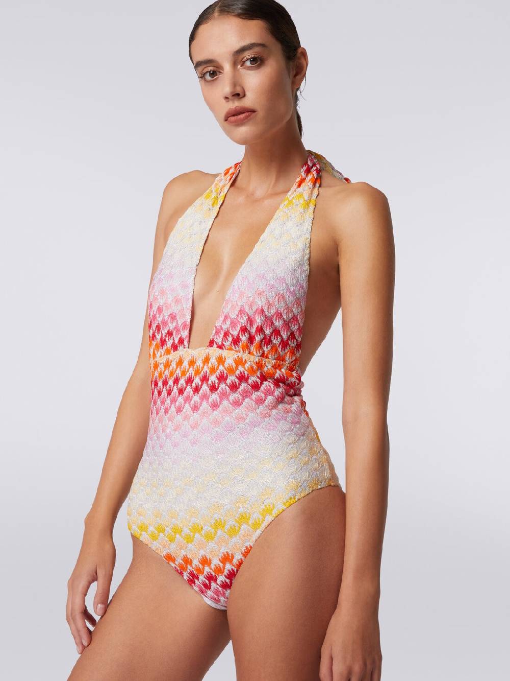 M Missoni Costume intero effetto pizzo dégradé con lurex Trasporto libero internazionale