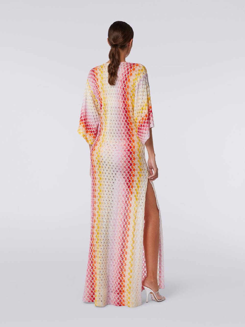 M Missoni Caftano copricostume lungo effetto pizzo dégradé con lurex Officina