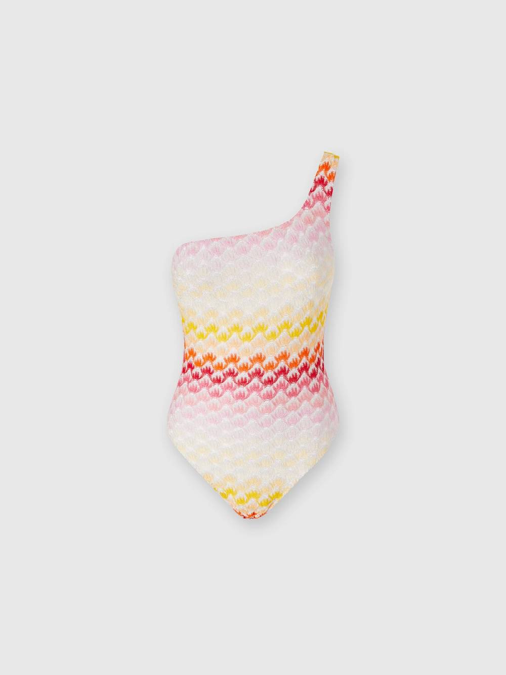 M Missoni Costume intero monospalla effetto pizzo con lurex Limitato a 3 giorni