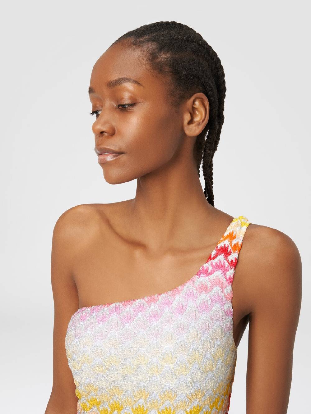 M Missoni Costume intero monospalla effetto pizzo con lurex Limitato a 3 giorni