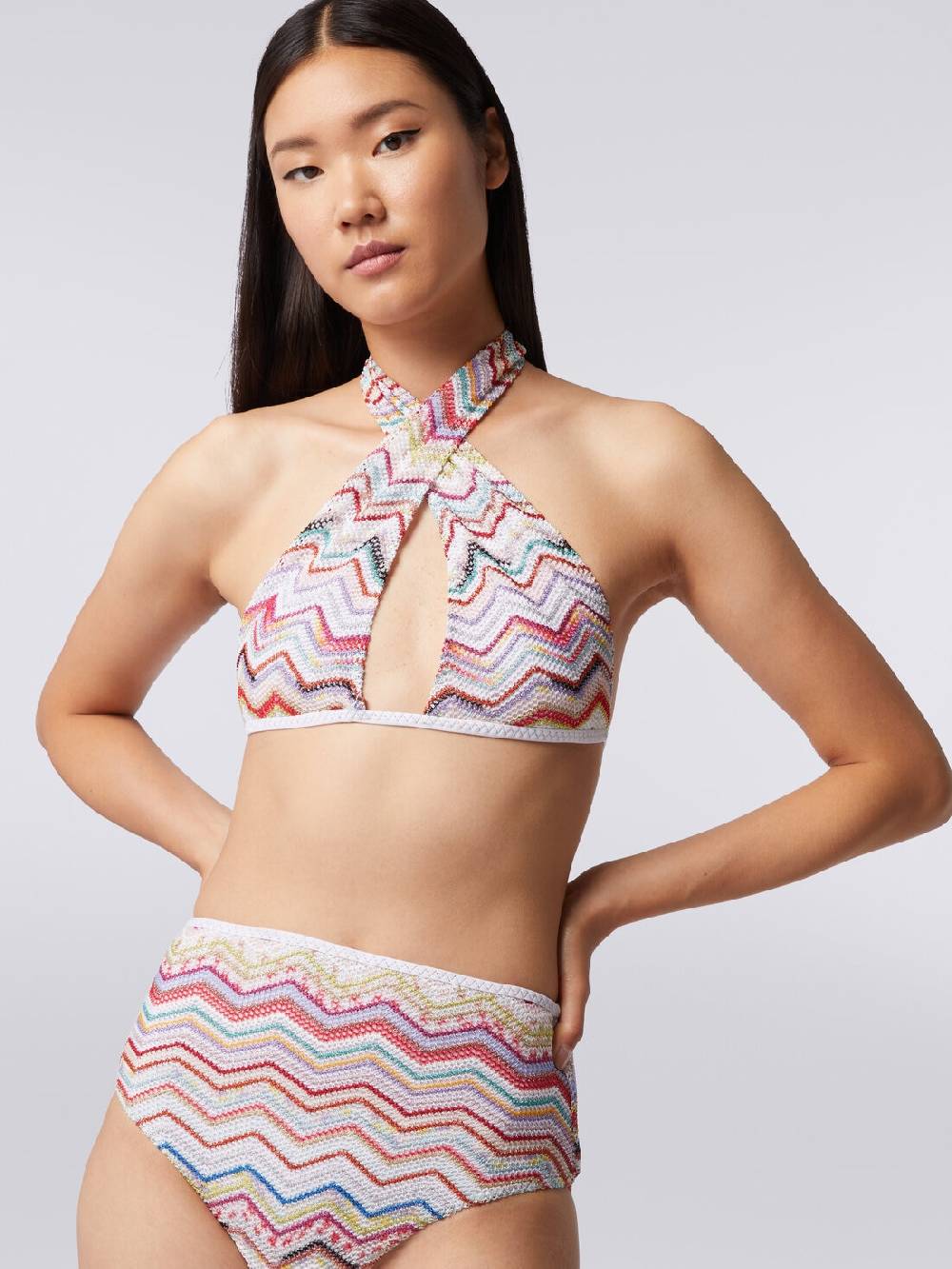 M Missoni Bikini in crochet con lurex e slip a vita alta 50% di sconto per tempo limitato