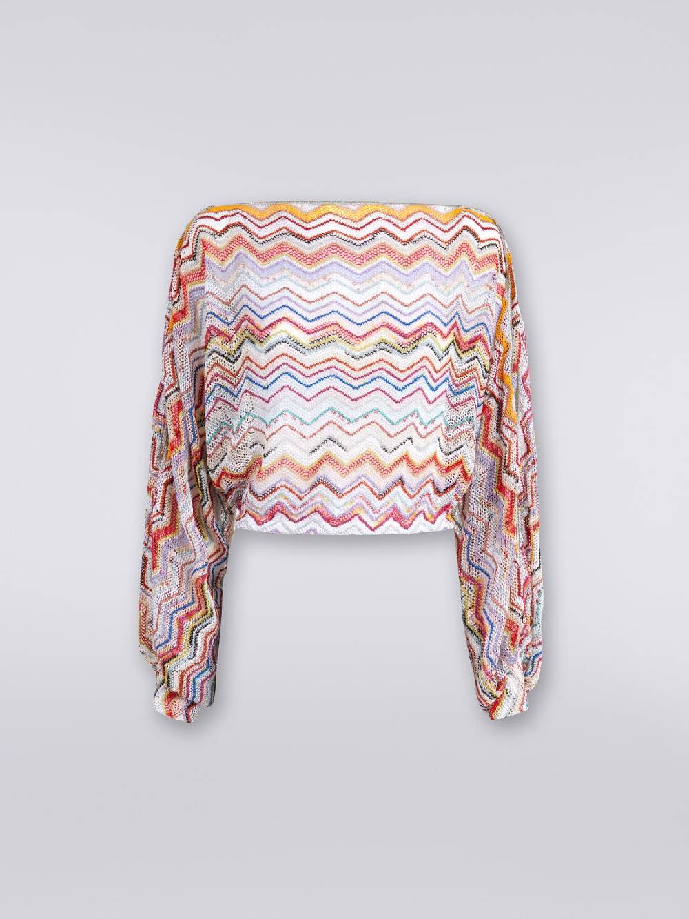 M Missoni Top a maniche lunghe in crochet con lurex Sconti questo mese