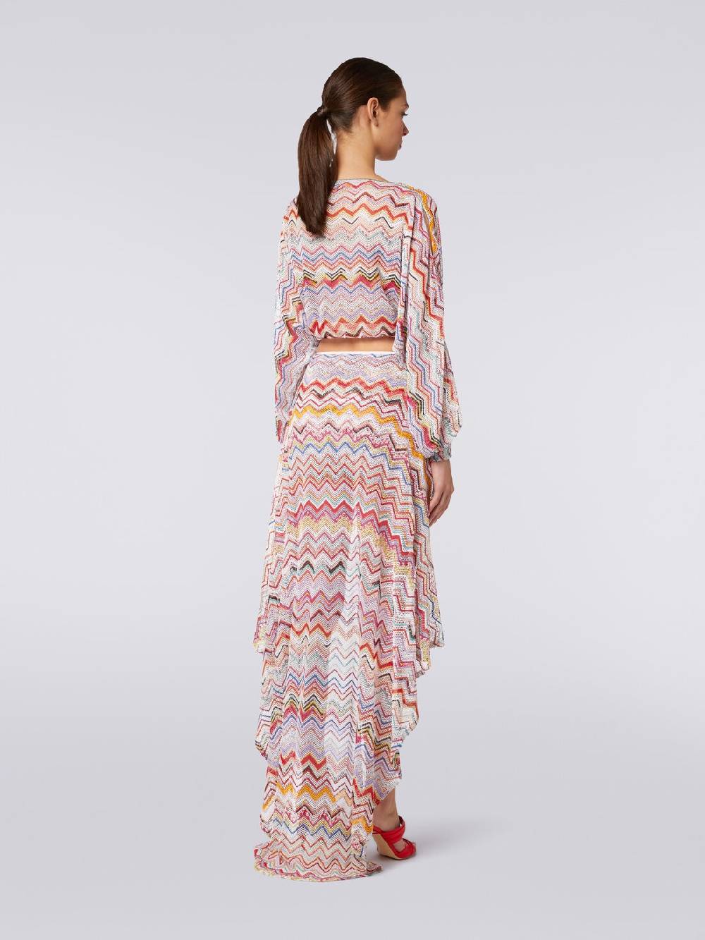 M Missoni Top a maniche lunghe in crochet con lurex Sconti questo mese