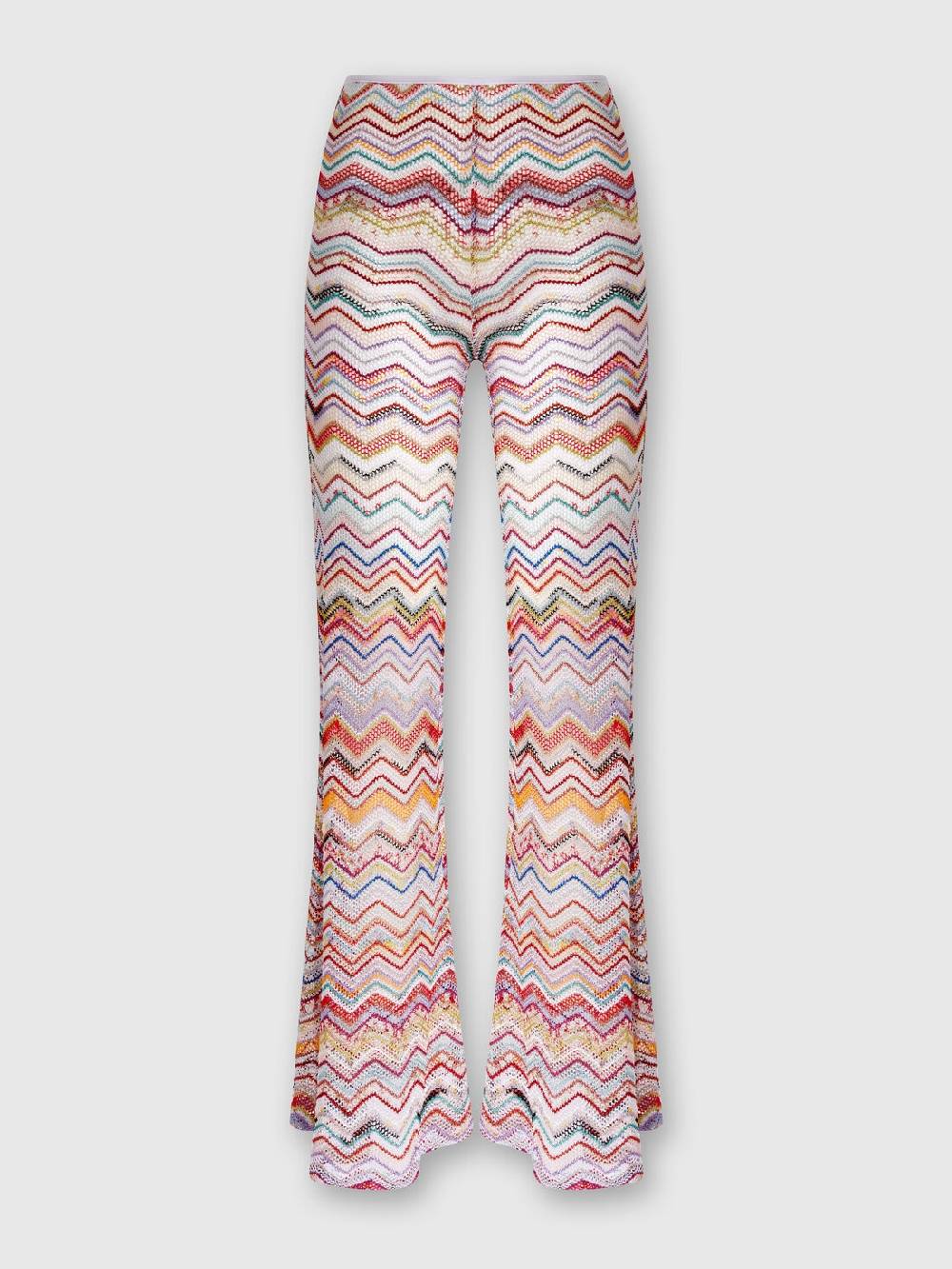 M Missoni Pantaloni svasati in crochet zig zag con lurex 2025