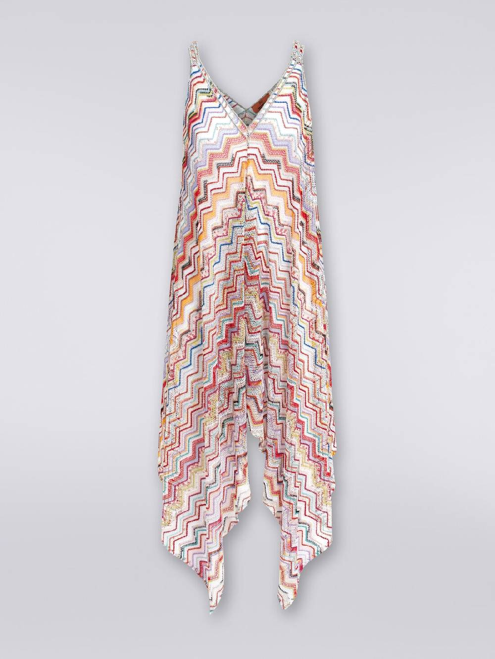 M Missoni Copricostume lungo in crochet zig zag con lurex Italia