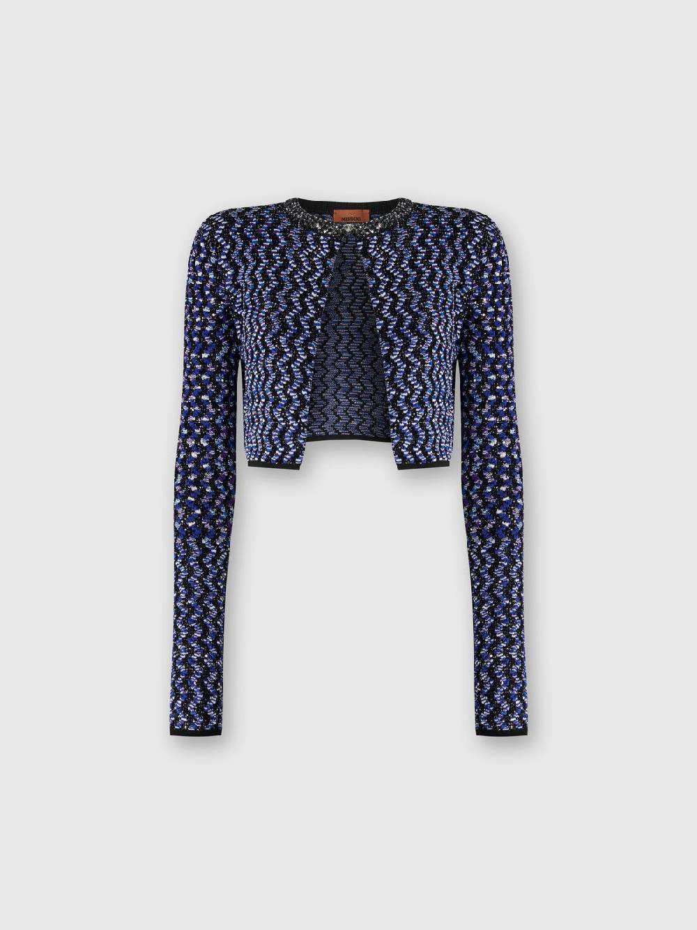 M Missoni Cardigan zig zag goffrato con paillettes Qualità