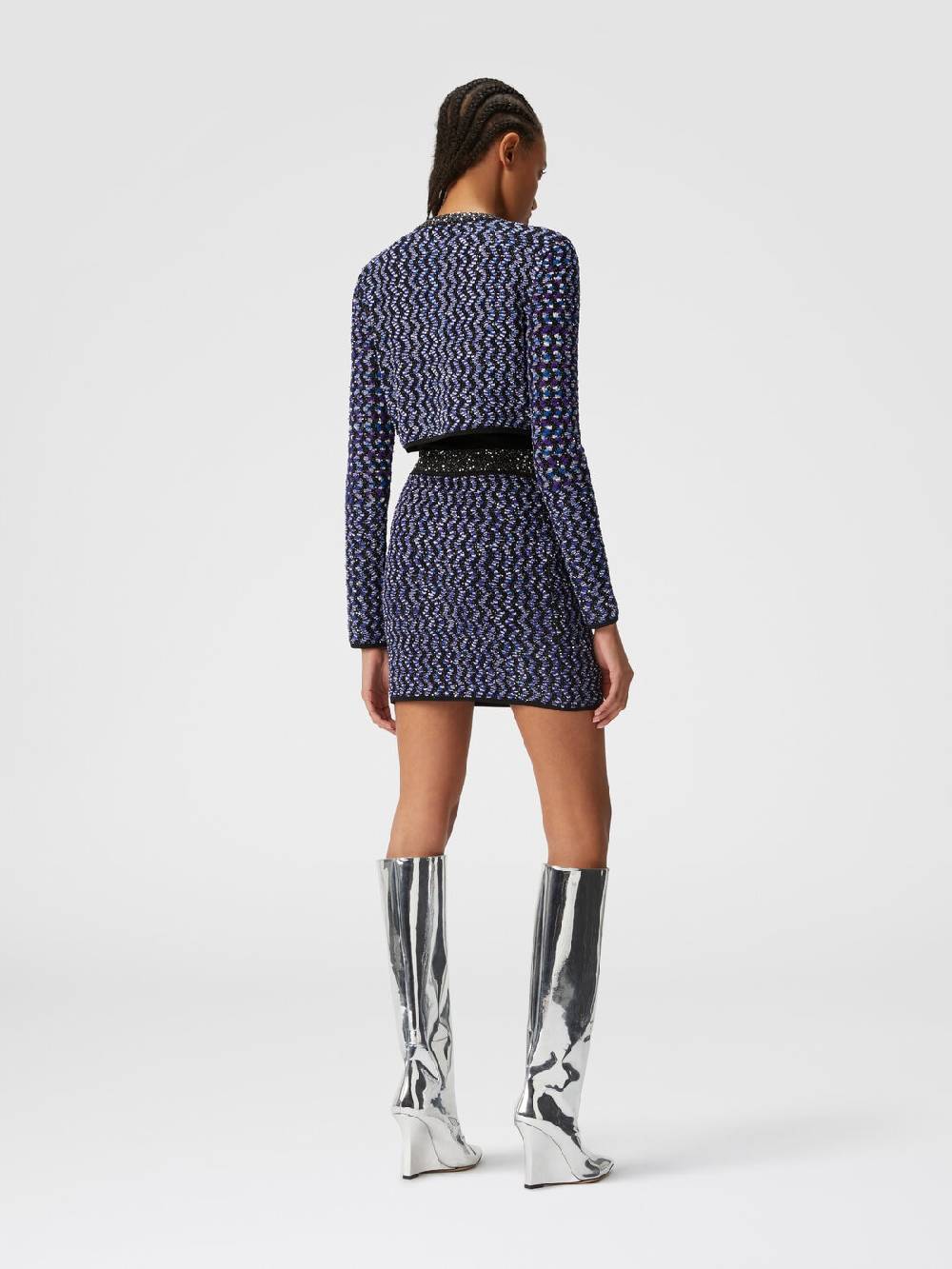 M Missoni Cardigan zig zag goffrato con paillettes Qualità