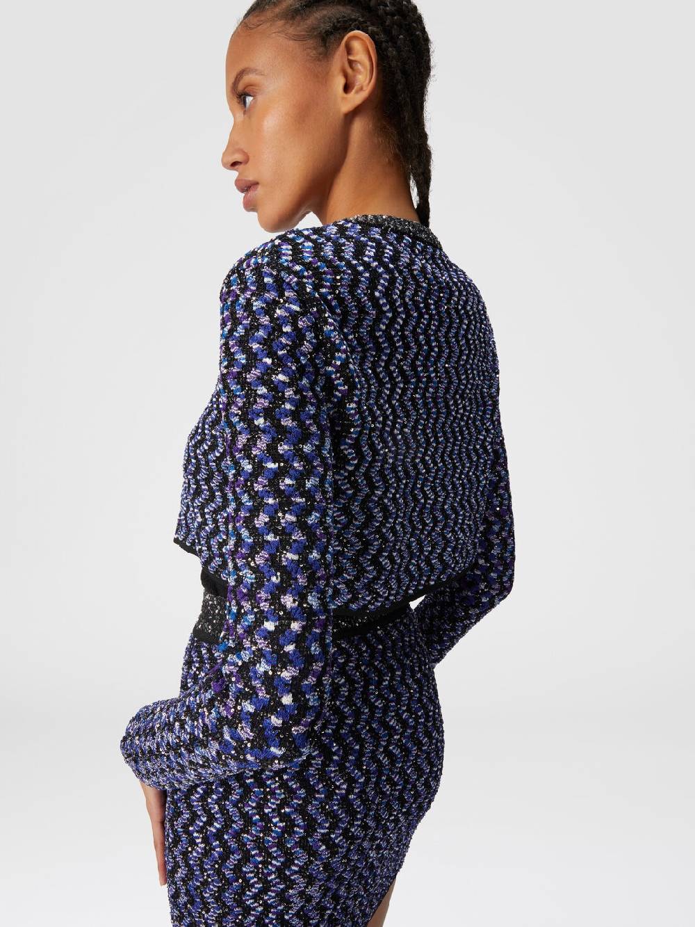 M Missoni Cardigan zig zag goffrato con paillettes Qualità