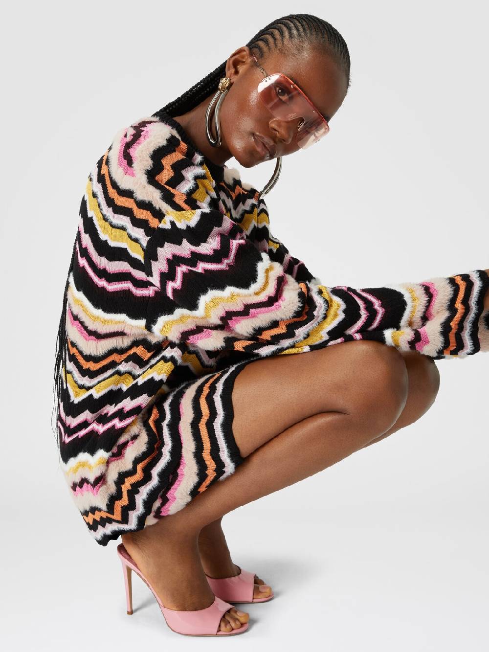 M Missoni Minigonna con motivo greca zig zag Vendita