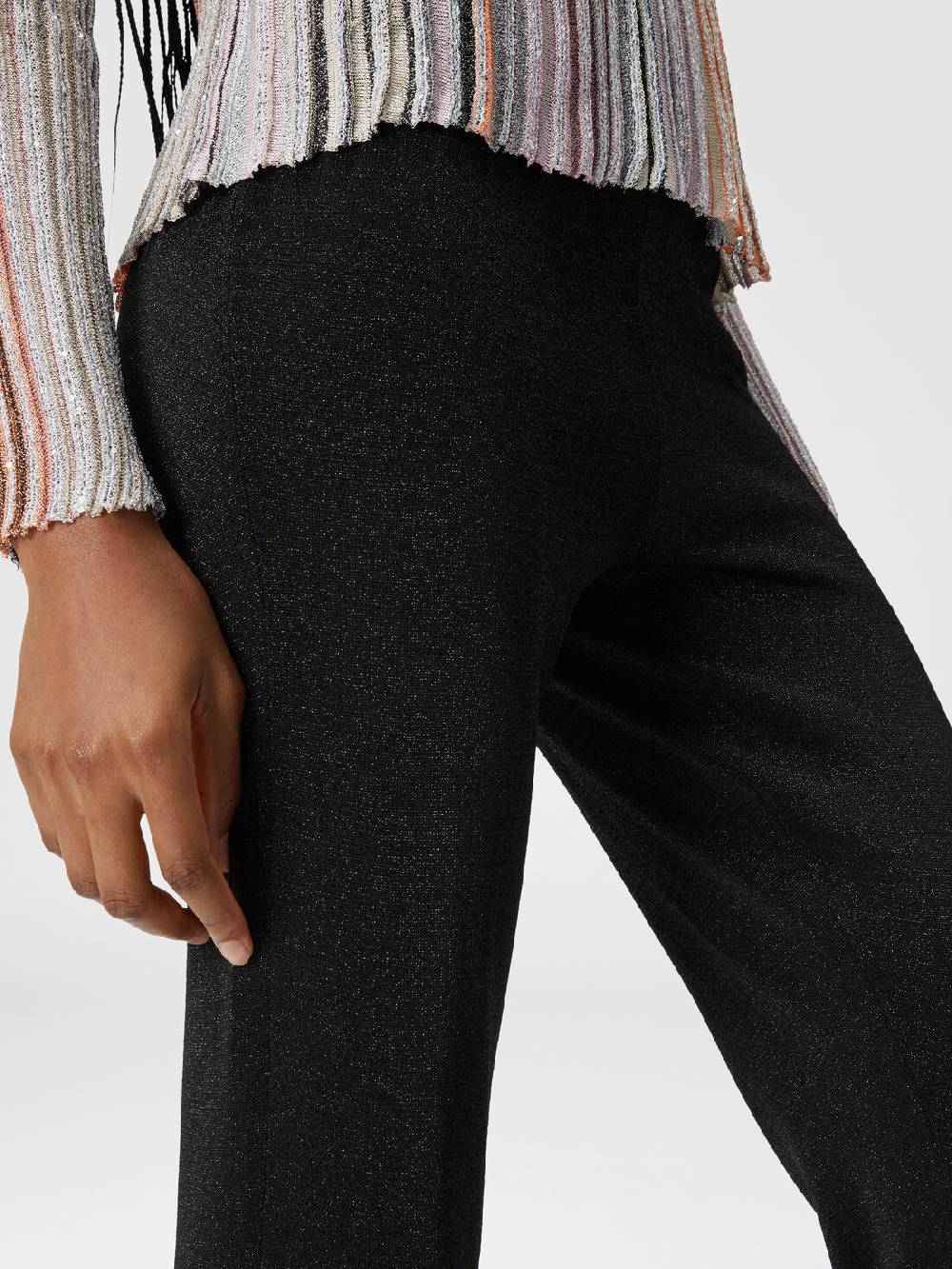 M Missoni Pantaloni dritti in viscosa effetto glitter Spedizione Gratuita