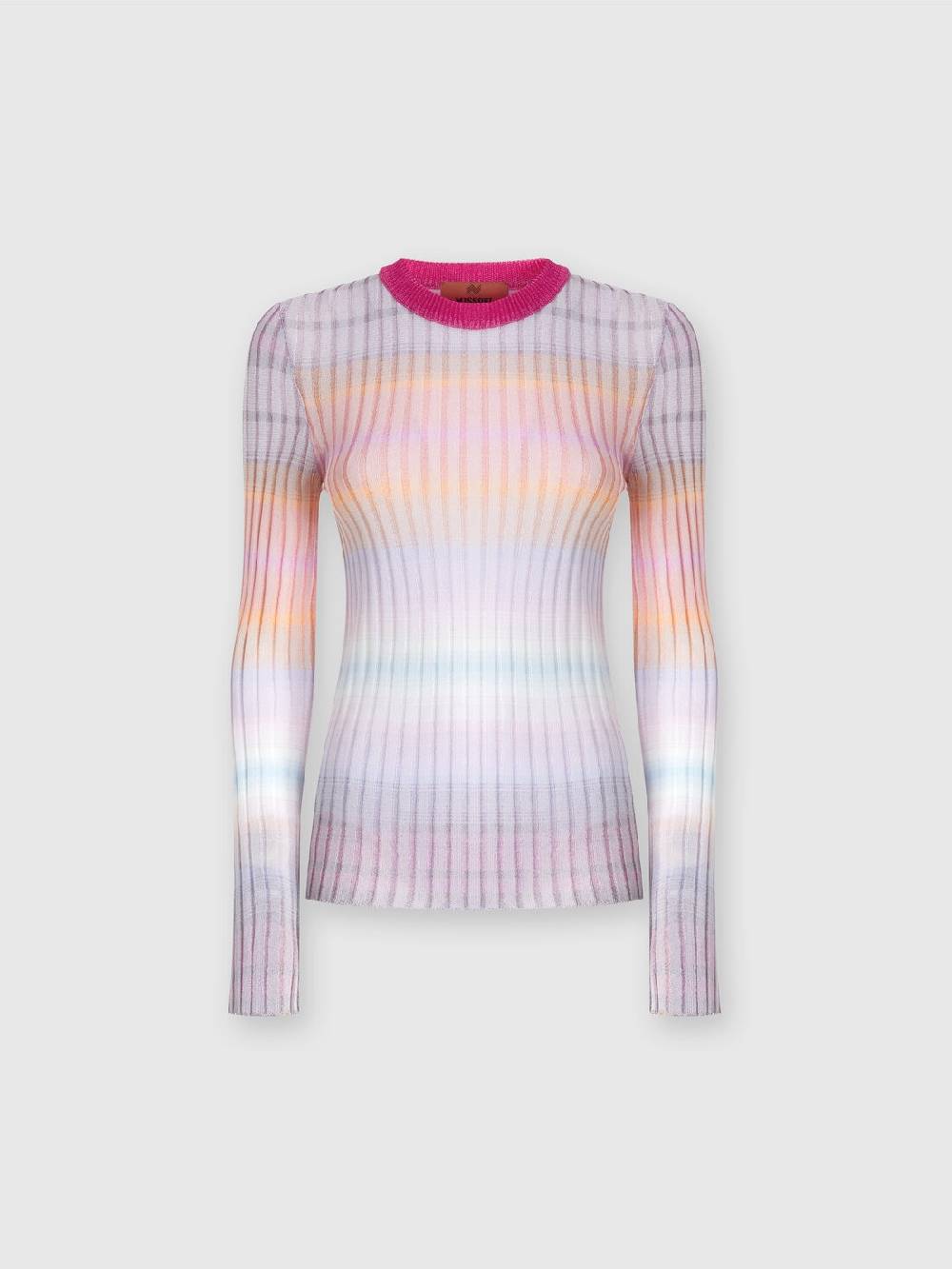 M Missoni Maglia girocollo a coste con colletto a contrasto Pezzi Unici