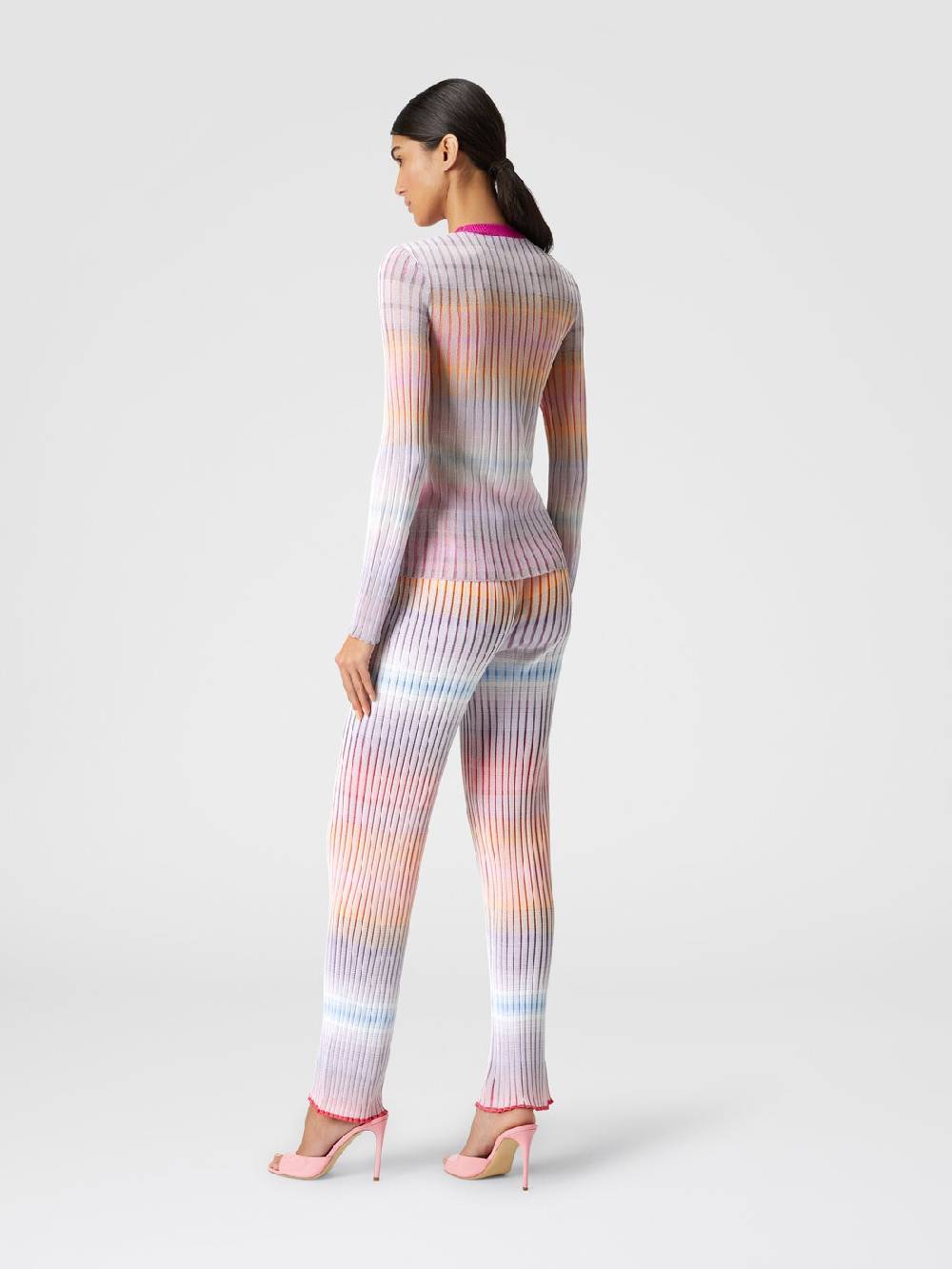 M Missoni Maglia girocollo a coste con colletto a contrasto Pezzi Unici