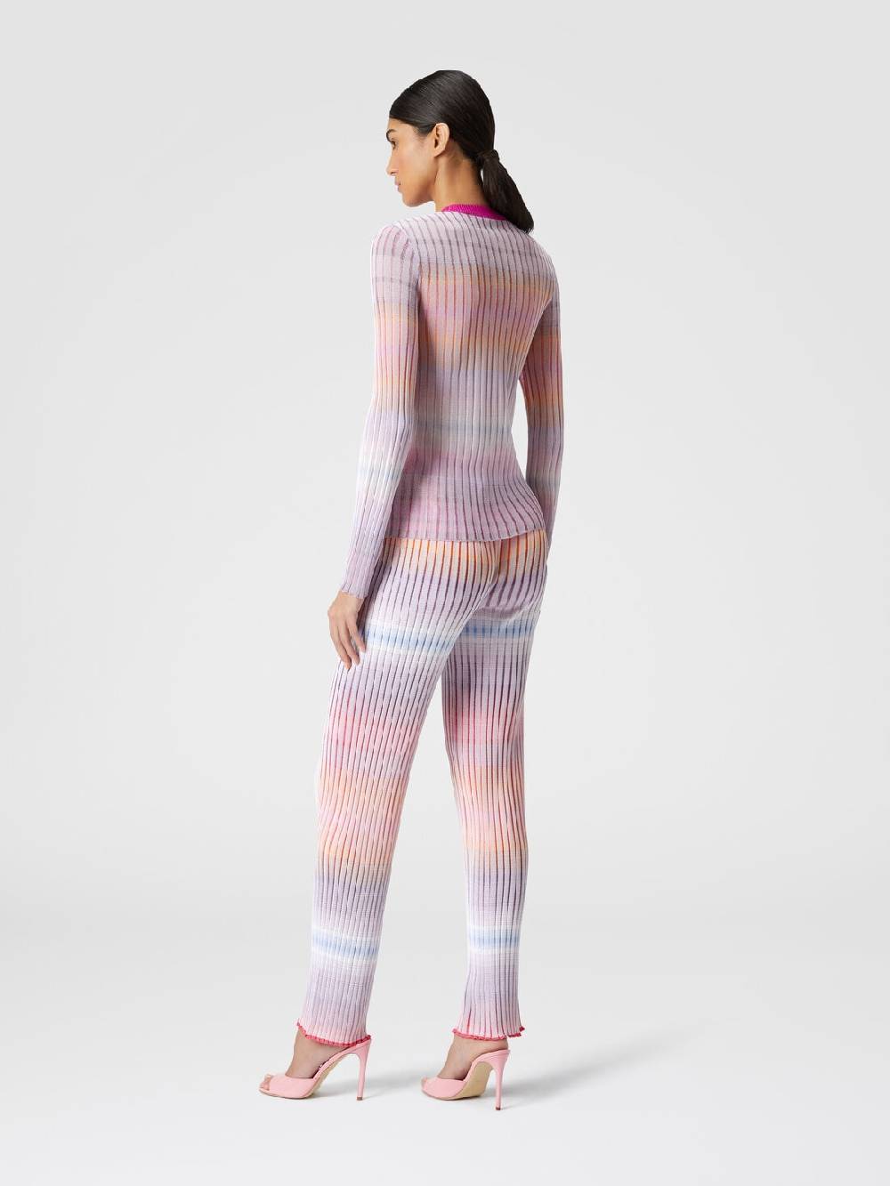 M Missoni Pantaloni dritti in viscosa a coste Soddisfazione Garantita