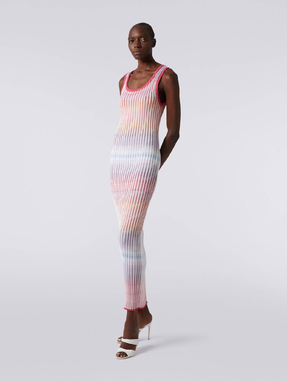 M Missoni Abito lungo in viscosa a coste Qualità Garantita