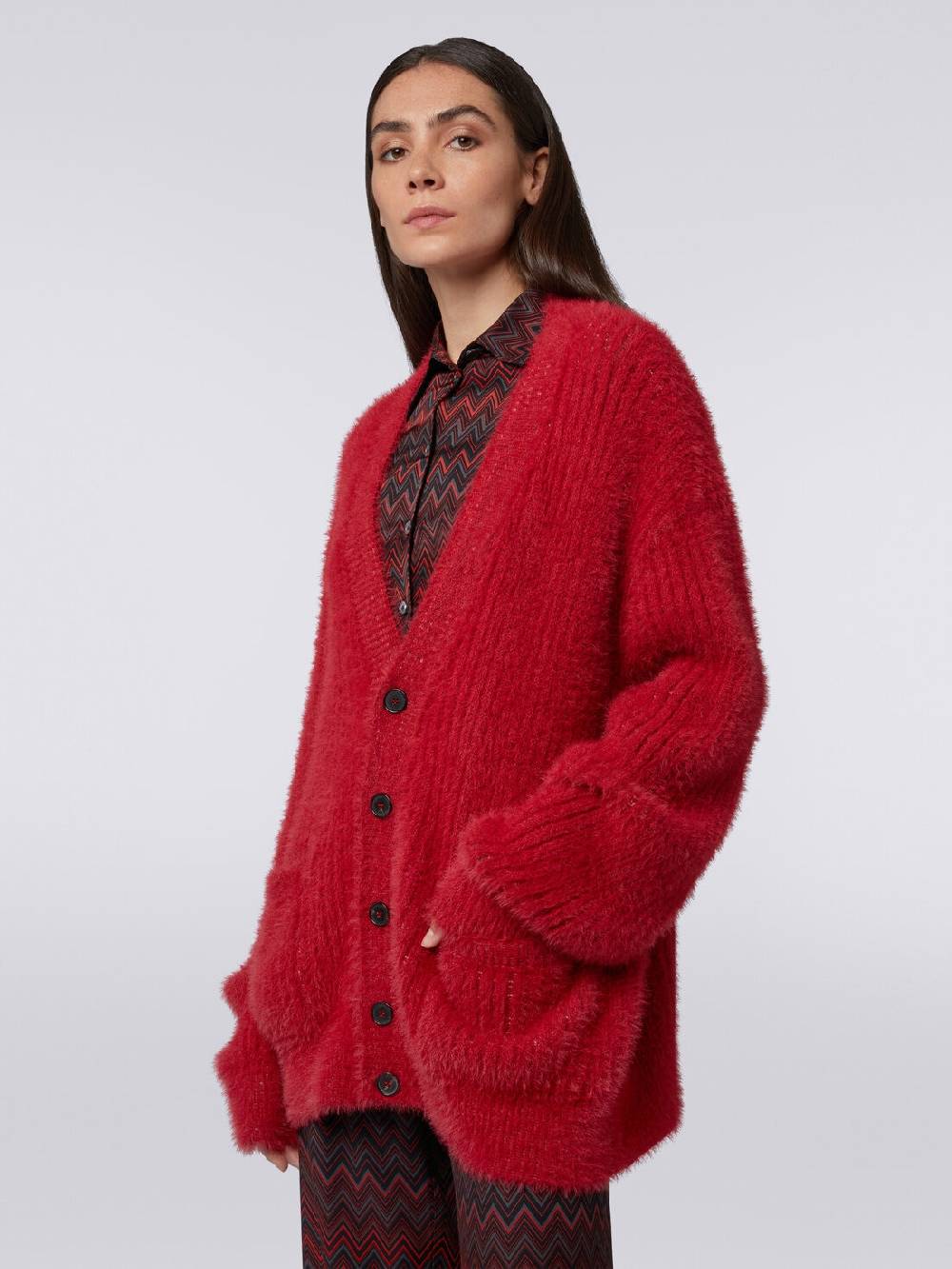 M Missoni Cardigan oversize in misto lana effetto pelo Negozi Online