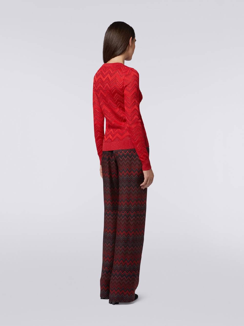 M Missoni Cardigan in maglia zig zag tonale con lurex Acquista Ora