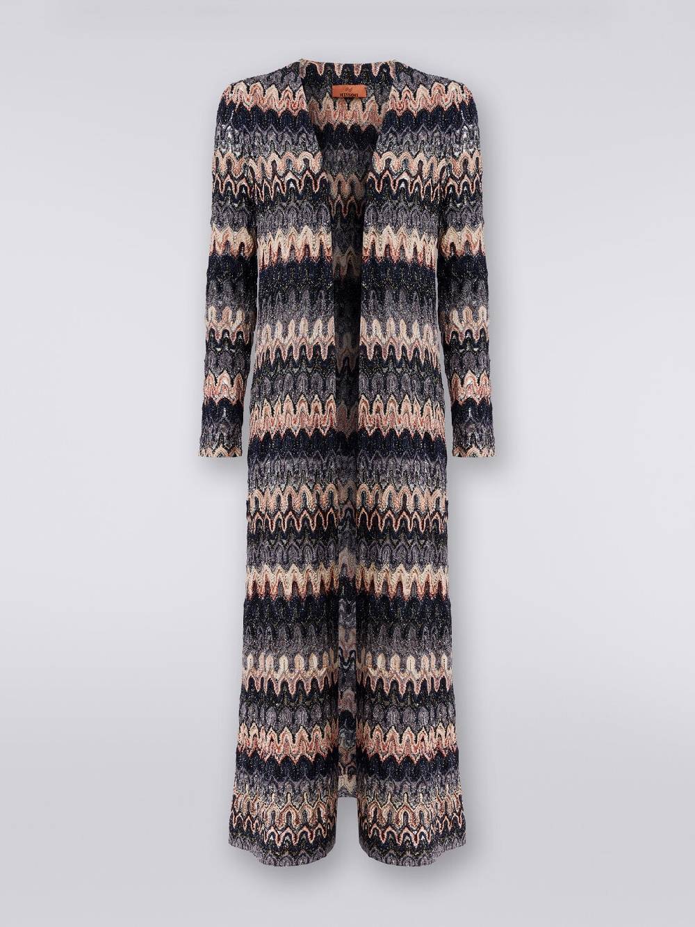 M Missoni Cardigan lungo in maglia lamé con motivo a onde effetto pizzo Promozione Limitata
