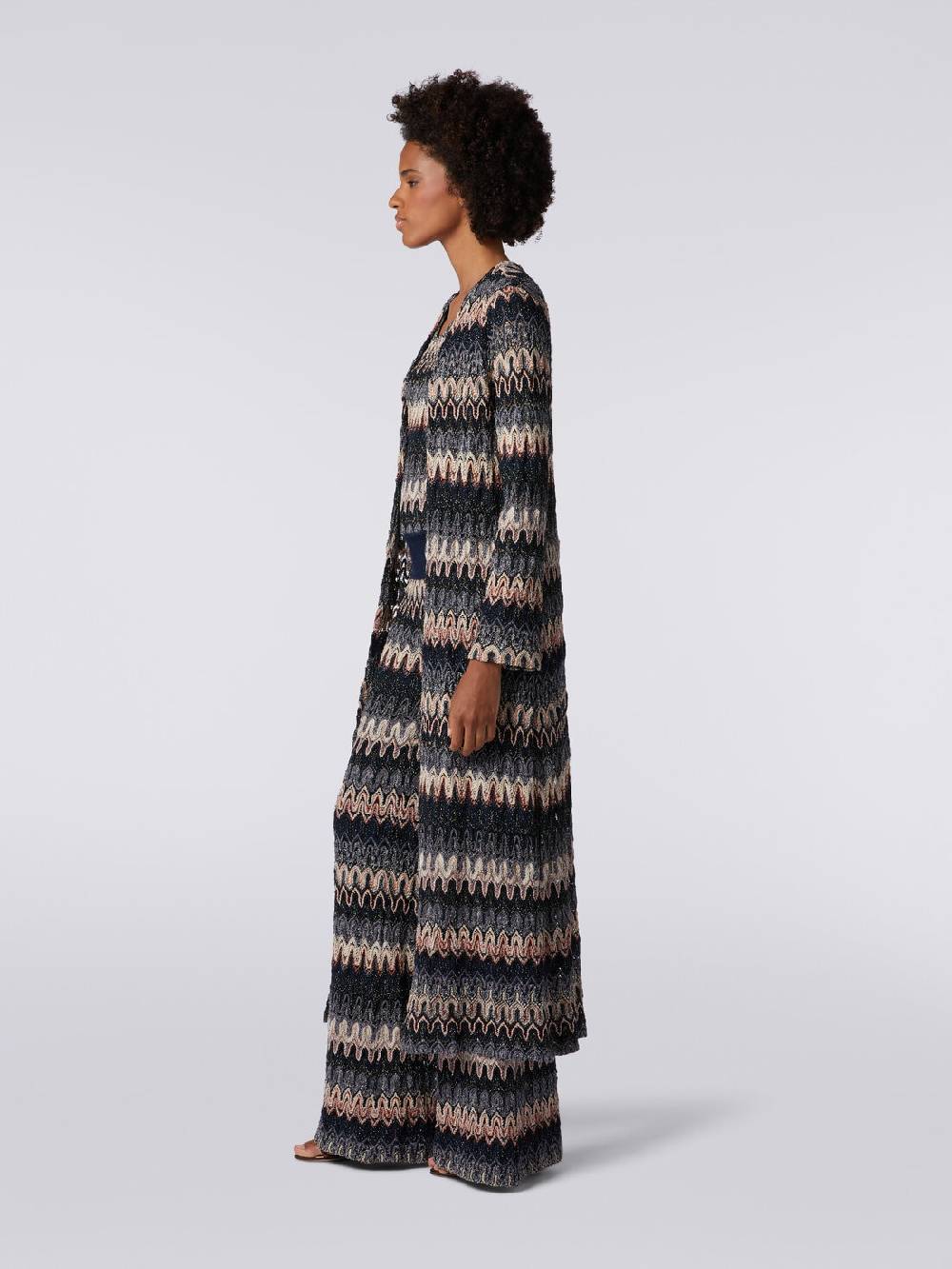 M Missoni Cardigan lungo in maglia lamé con motivo a onde effetto pizzo Promozione Limitata