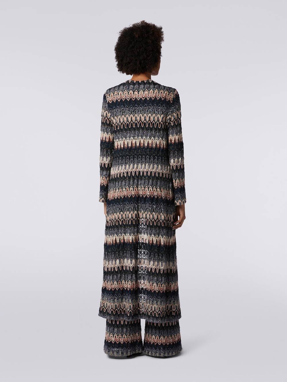 M Missoni Cardigan lungo in maglia lamé con motivo a onde effetto pizzo Promozione Limitata