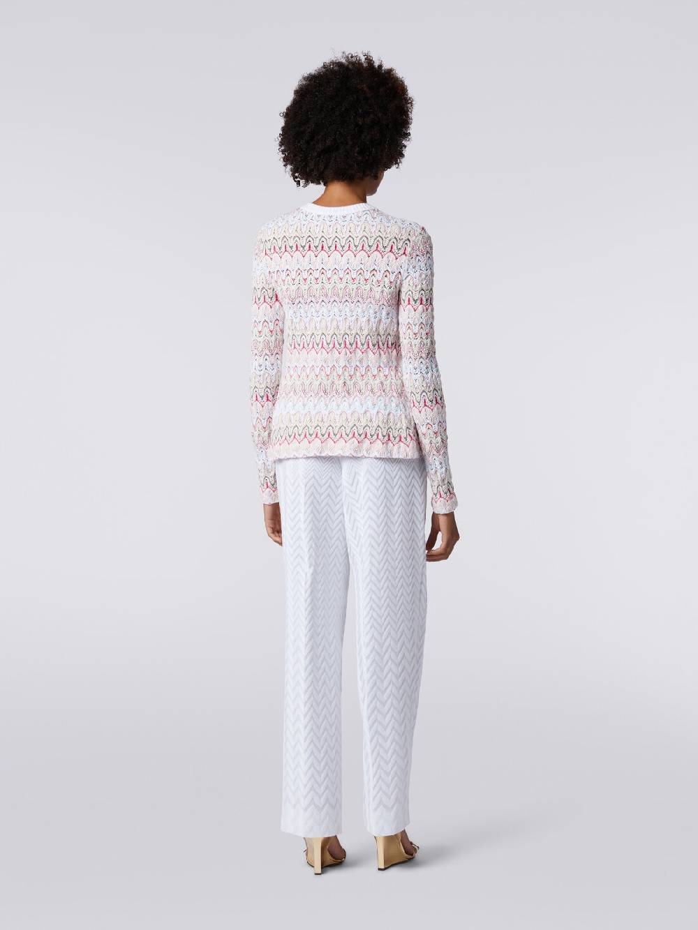 M Missoni Cardigan in maglia con profili a contrasto e motivo a onde Prezzo Ridotto