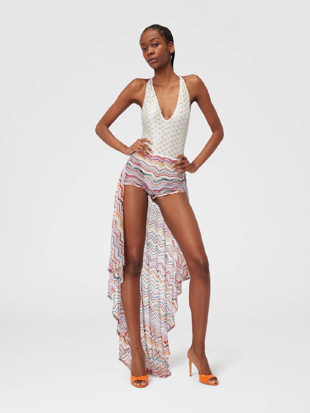 M Missoni Gonna pareo in crochet con lurex Novità