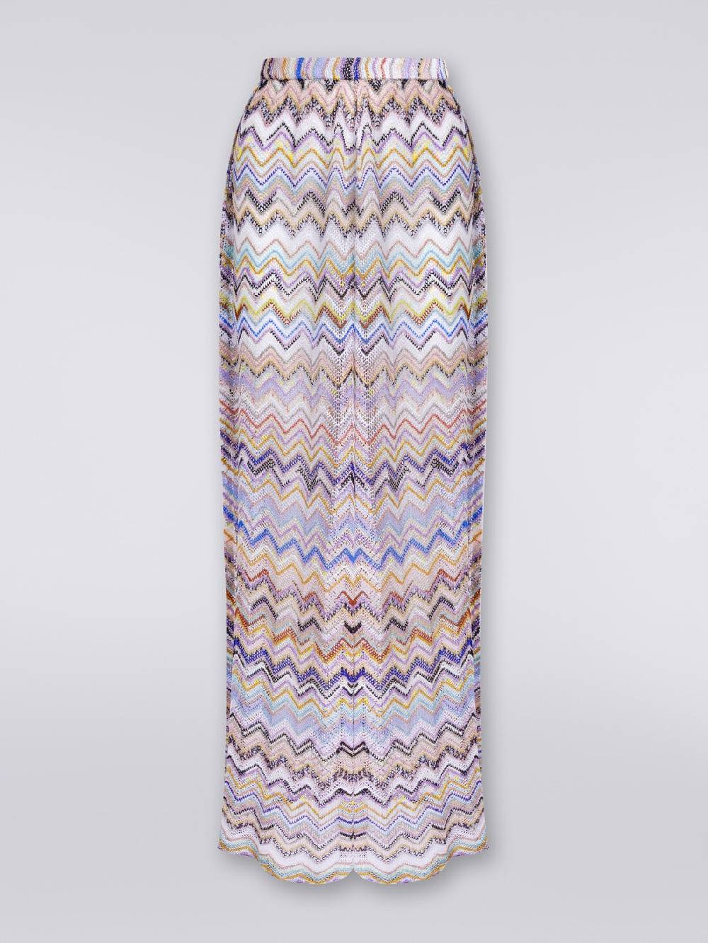 M Missoni Pantaloni in maglia di viscosa a rete zig zag con lurex Sconto
