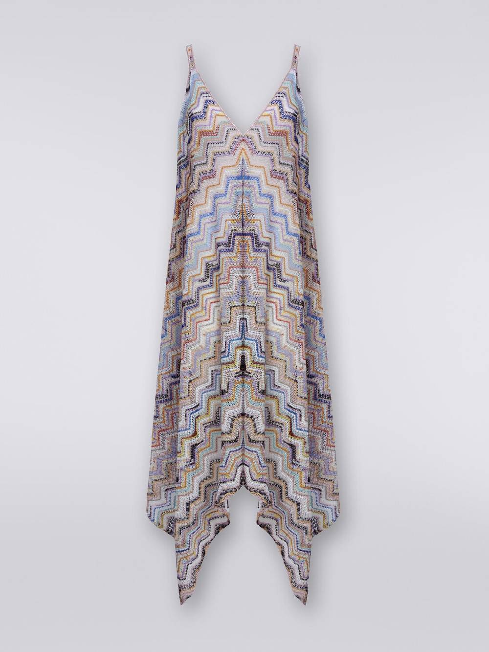 M Missoni Copricostume lungo in crochet zig zag con lurex Offerta