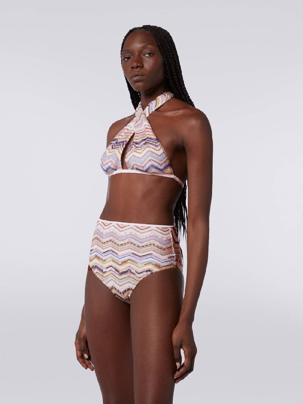 M Missoni Bikini in crochet con lurex e slip a vita alta Outlet
