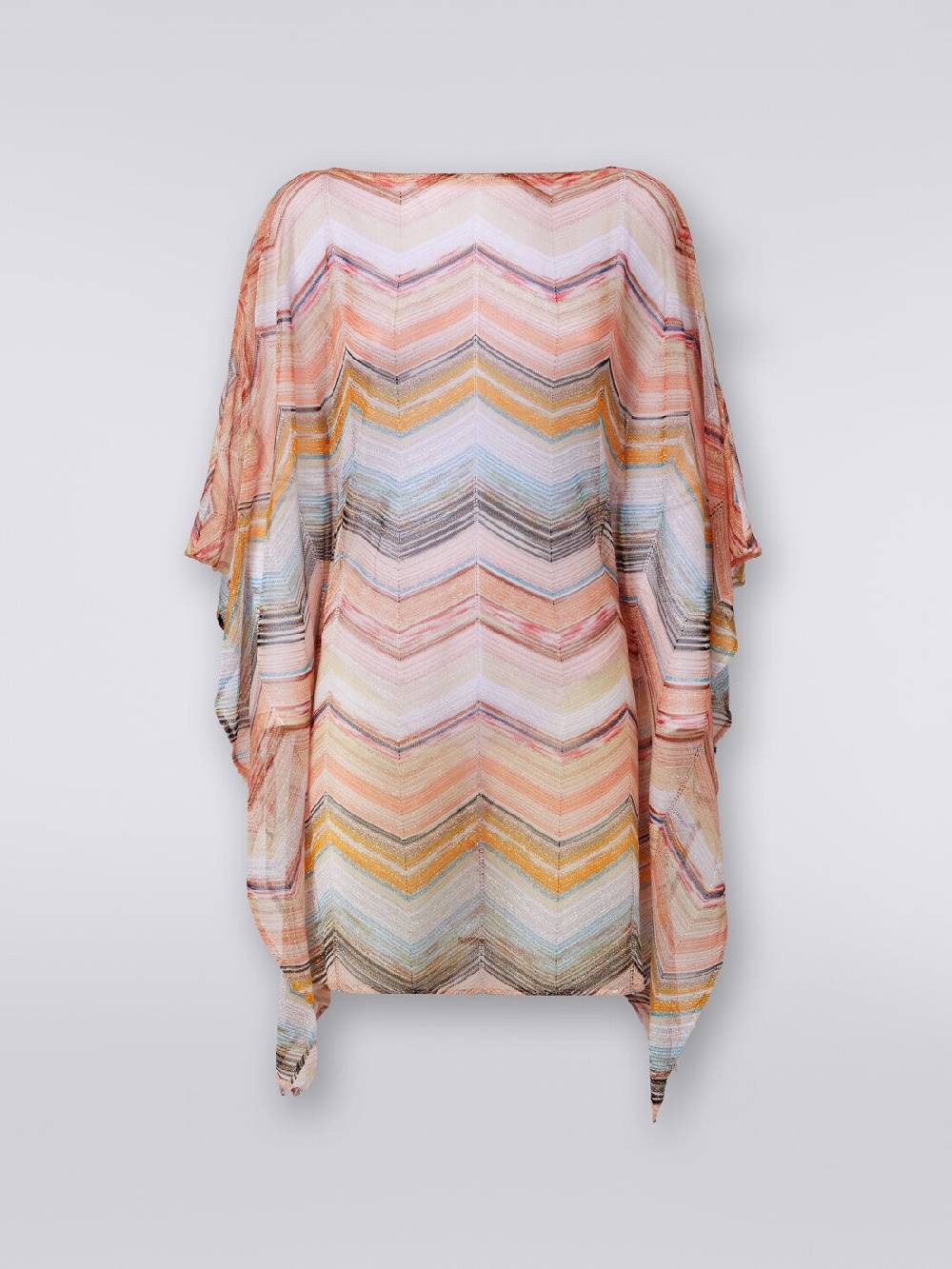 M Missoni Caftano copricostume corto in misto viscosa zig zag con lurex In Vendita