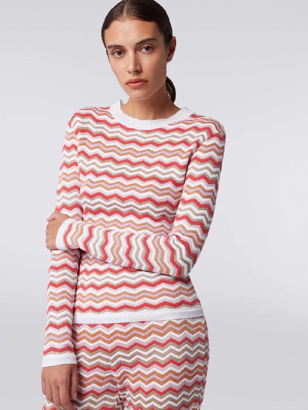 M Missoni Pullover girocollo in cotone e viscosa zig zag I Più Venduti