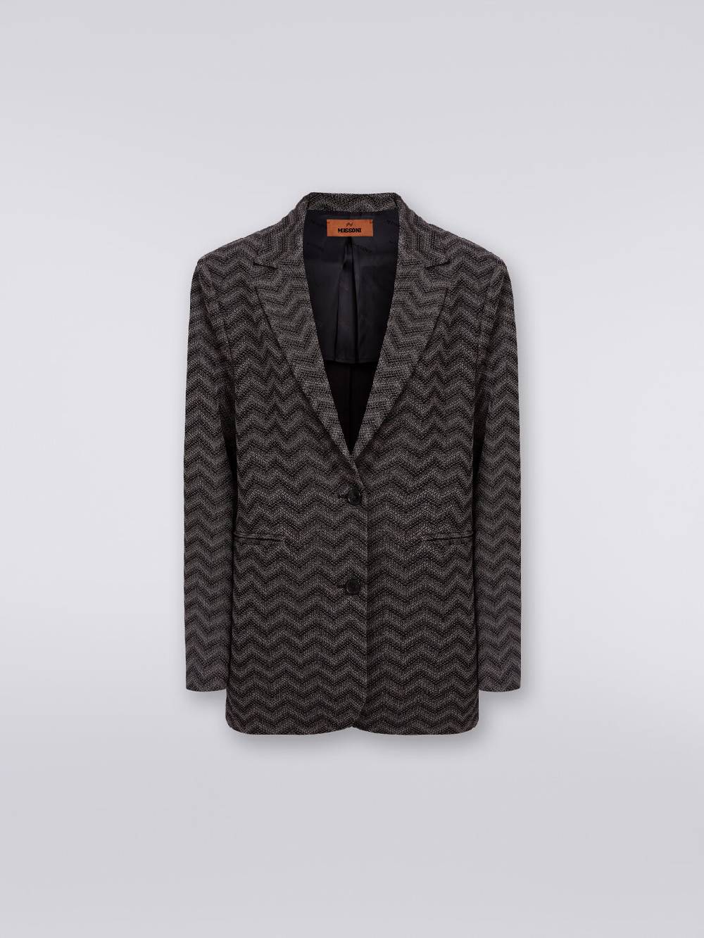 M Missoni Blazer monopetto in cotone chevron Fornitura limitata