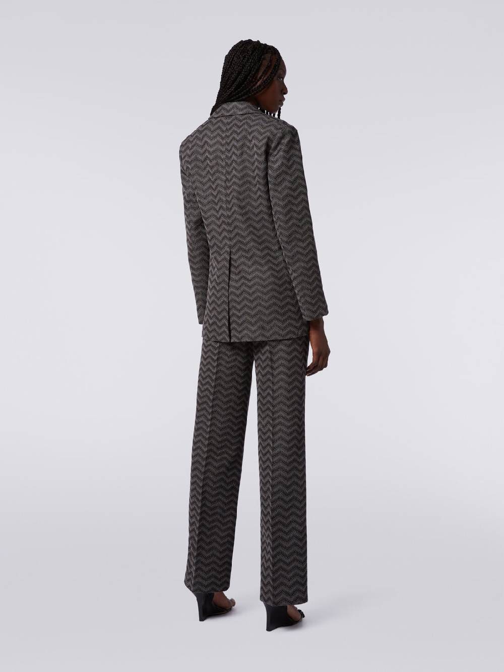 M Missoni Blazer monopetto in cotone chevron Fornitura limitata