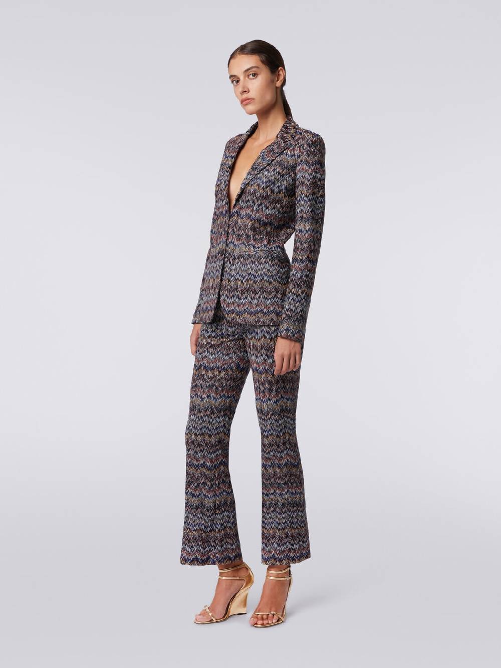 M Missoni Blazer in misto viscosa zig zag con lurex Shopping online