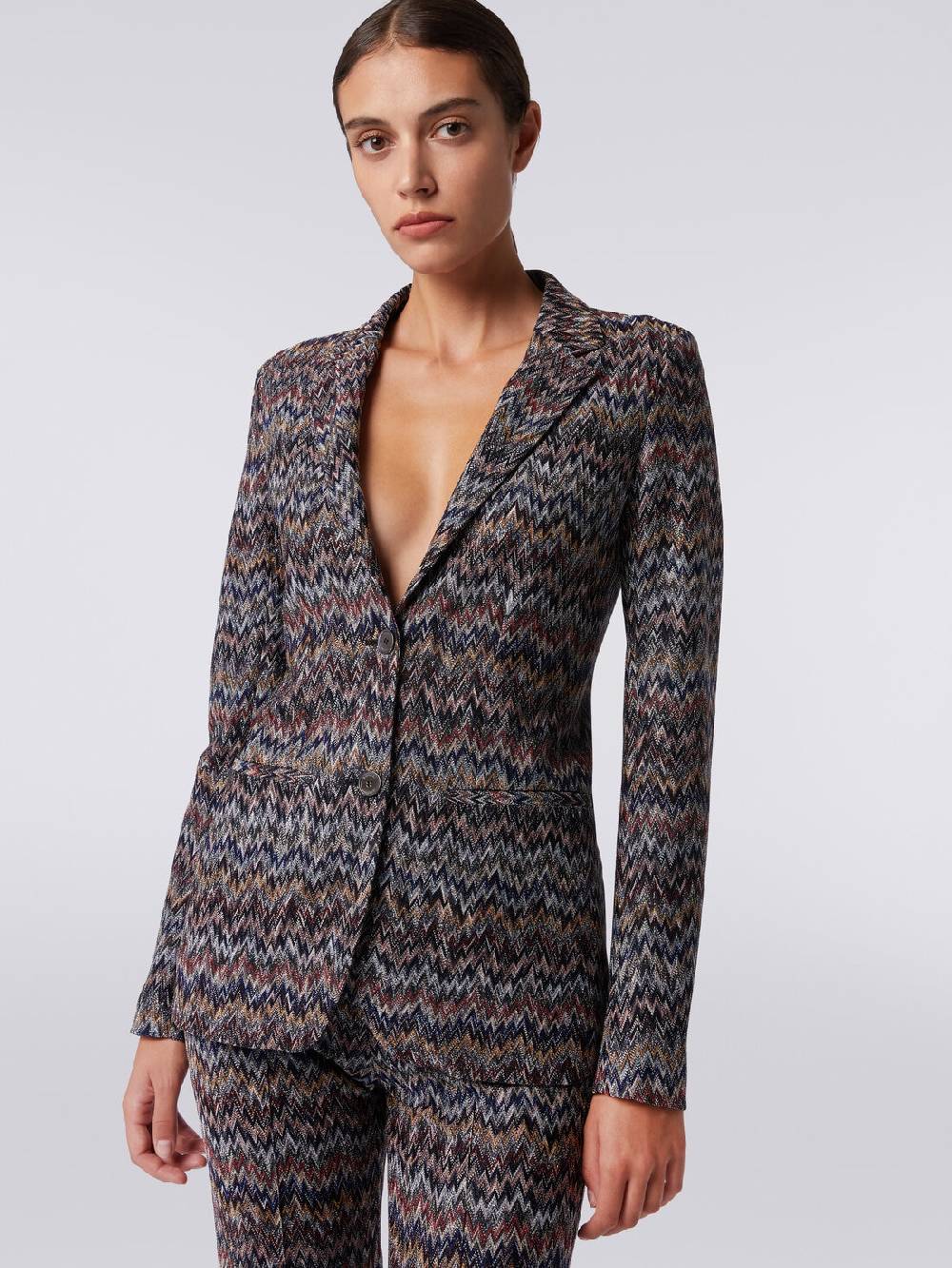M Missoni Blazer in misto viscosa zig zag con lurex Shopping online