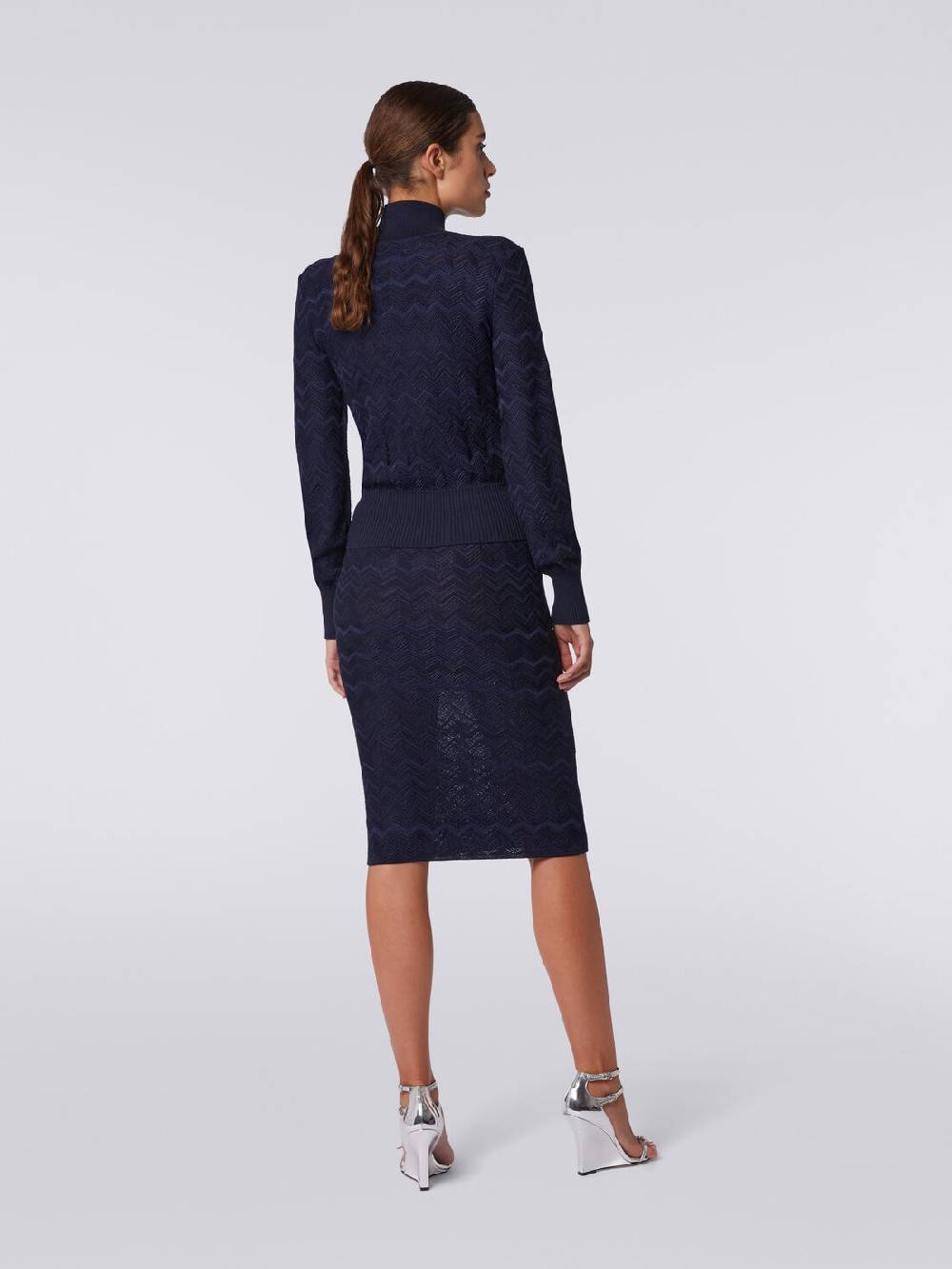 M Missoni Gonna midi in viscosa e lana chevron Offerta esclusiva