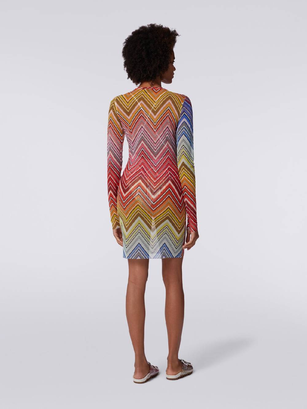 M Missoni Abito mare in tulle stampa zig zag Offerta San Valentino