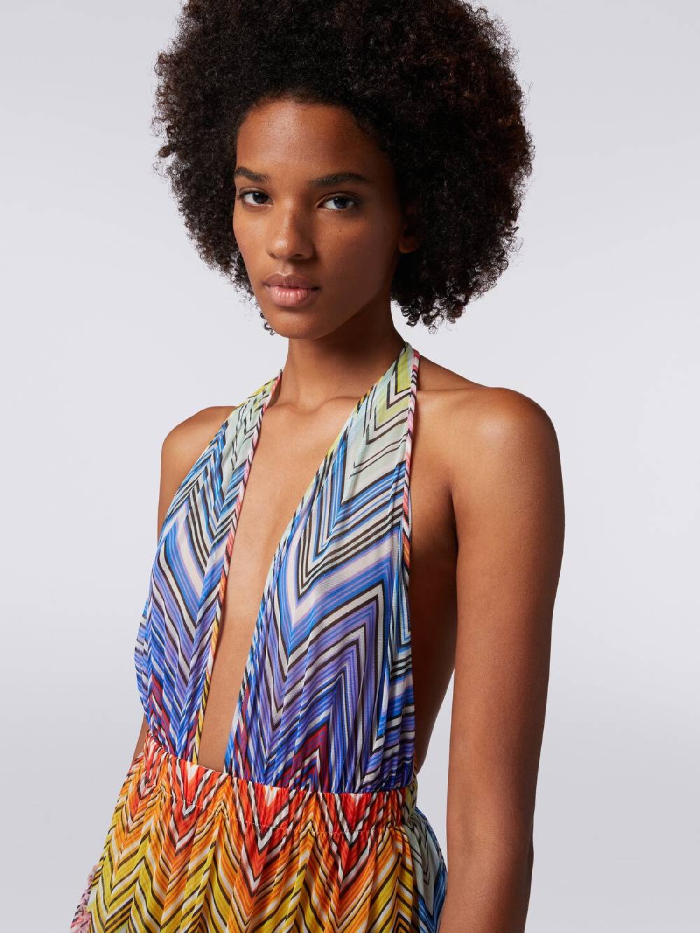 M Missoni Copricostume corto in tulle stampa zig zag Offerta Anniversario