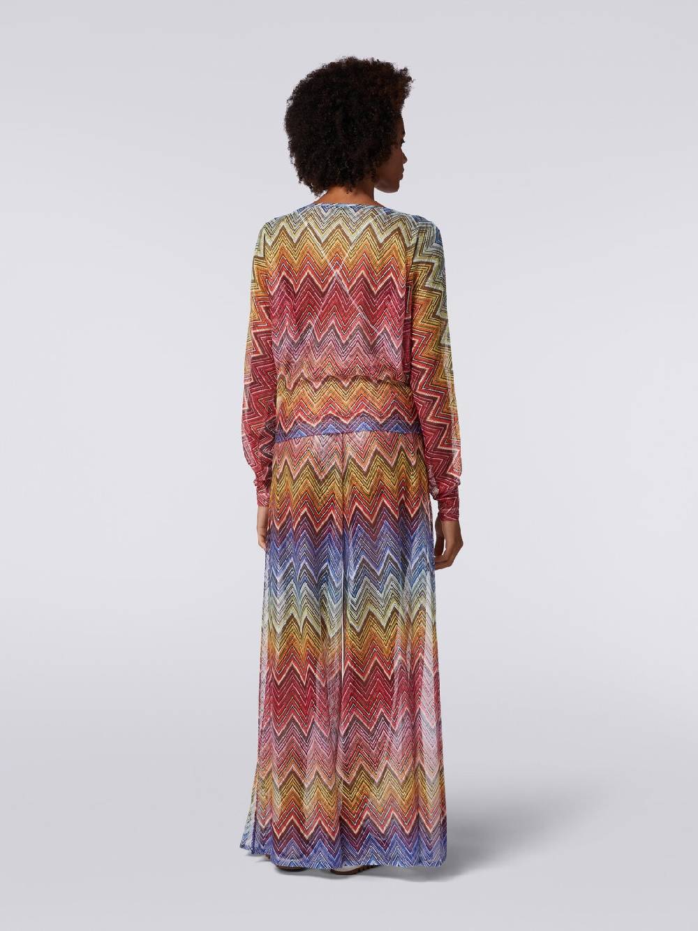 M Missoni Blusa a maniche lunghe in tessuto stampa zig zag Offerta migliore