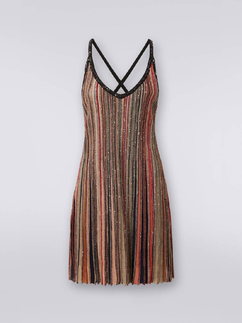 M Missoni Mini-abito in maglia a righe verticali con paillettes Latest fashion
