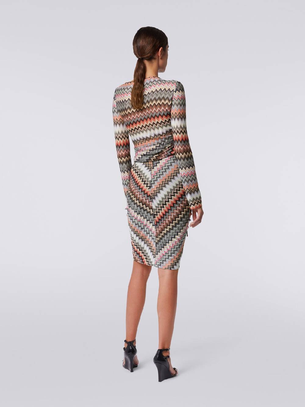 M Missoni Gonna midi in cotone e viscosa zig zag con arricciatura Bestseller