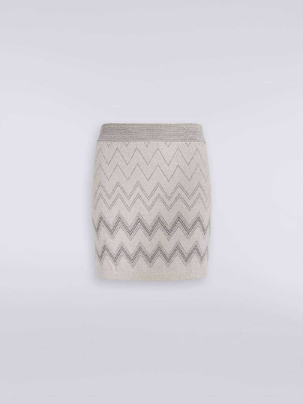 M Missoni Minigonna in lana e viscosa zig zag con lurex