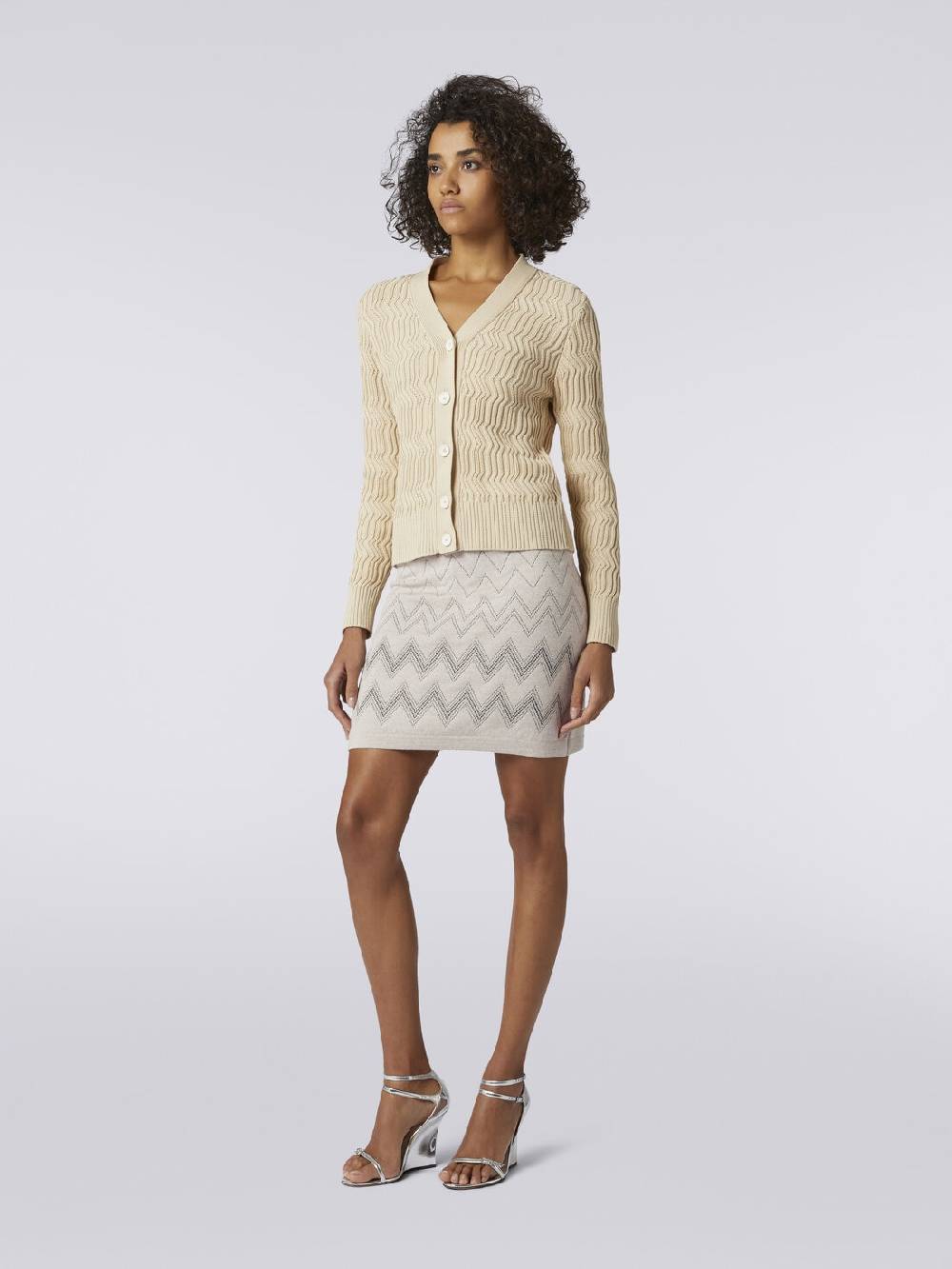 M Missoni Minigonna in lana e viscosa zig zag con lurex Offerte stagionali