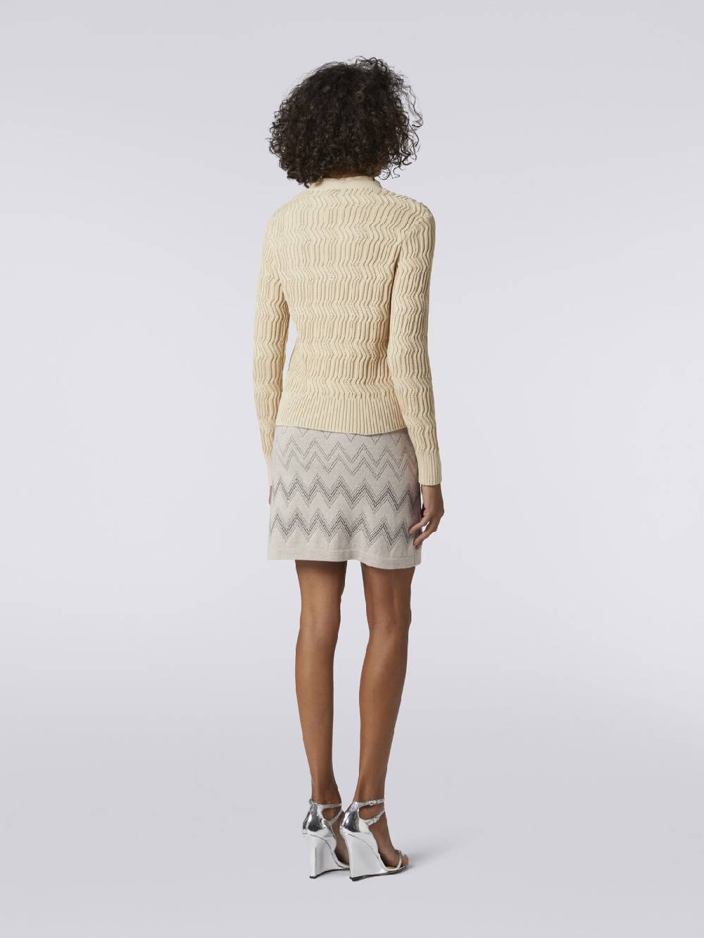 M Missoni Minigonna in lana e viscosa zig zag con lurex Offerte stagionali