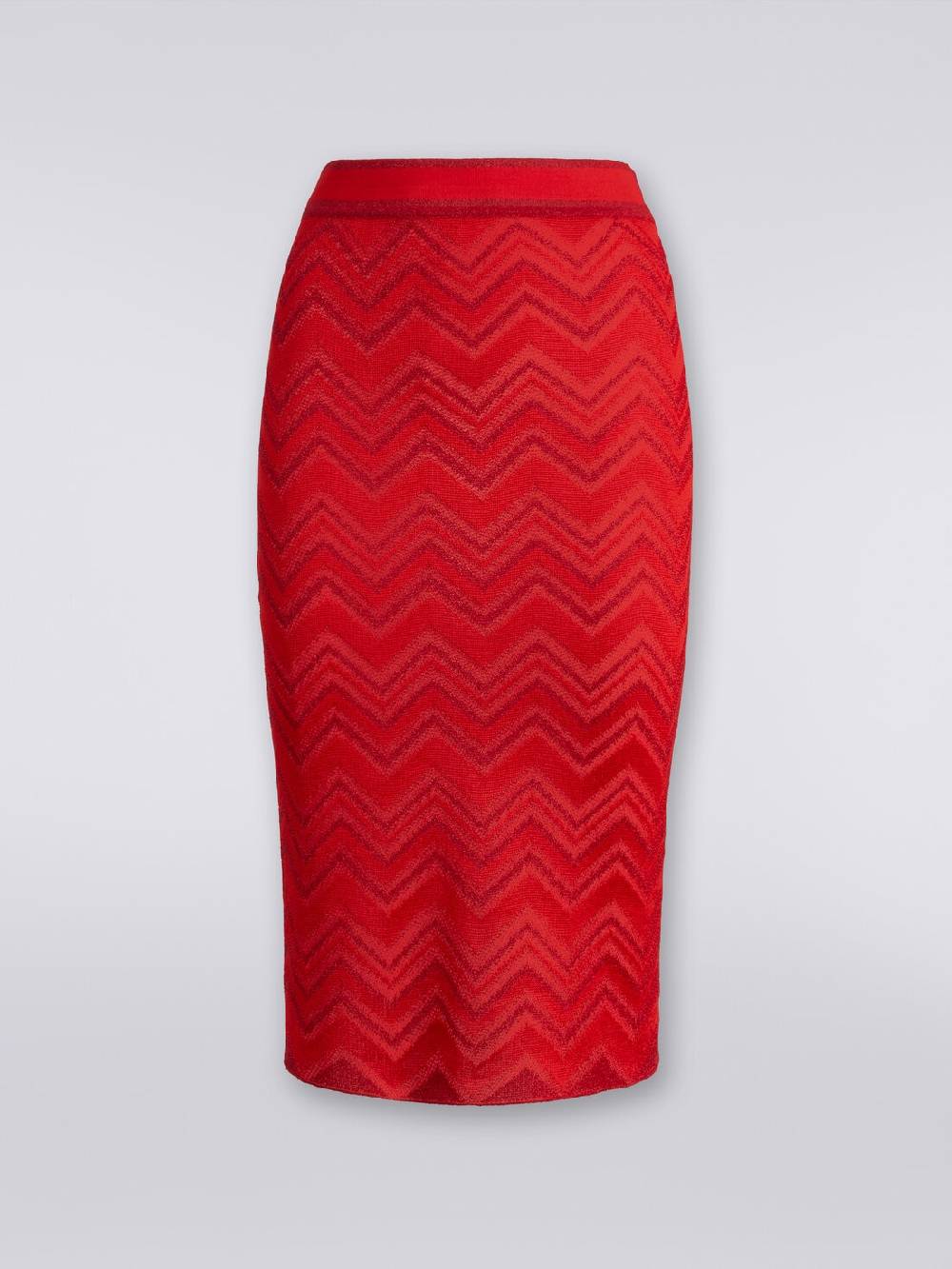 M Missoni Gonna longuette in maglia zig zag con lurex Liquidazione