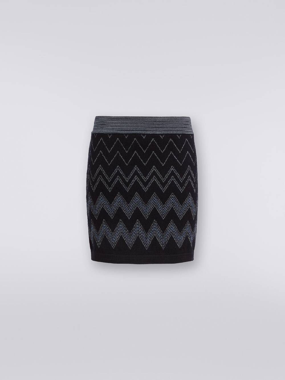 M Missoni Minigonna in lana e viscosa zig zag con lurex