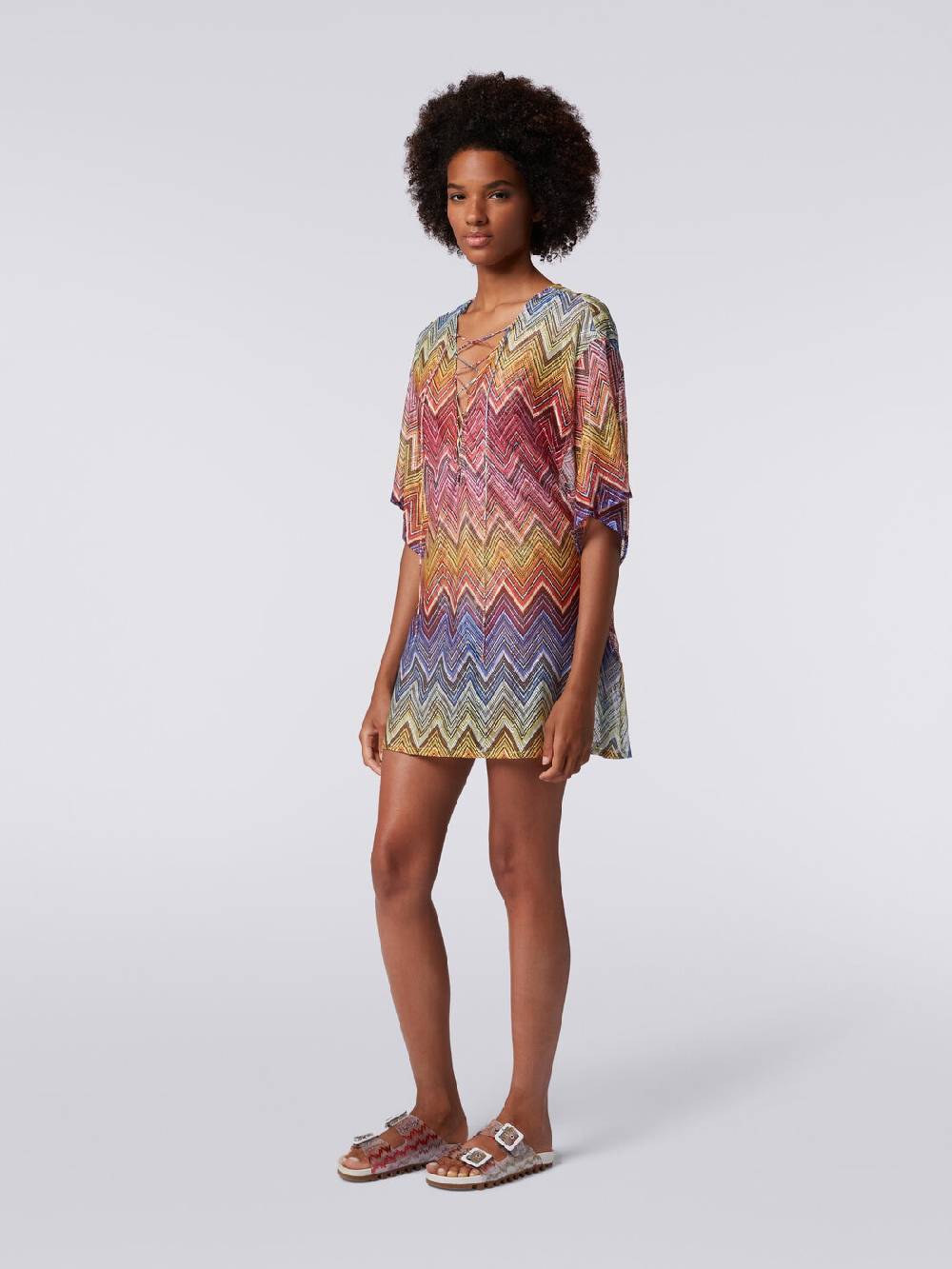 M Missoni Caftano copricostume corto stampa zig zag Sconti VIP