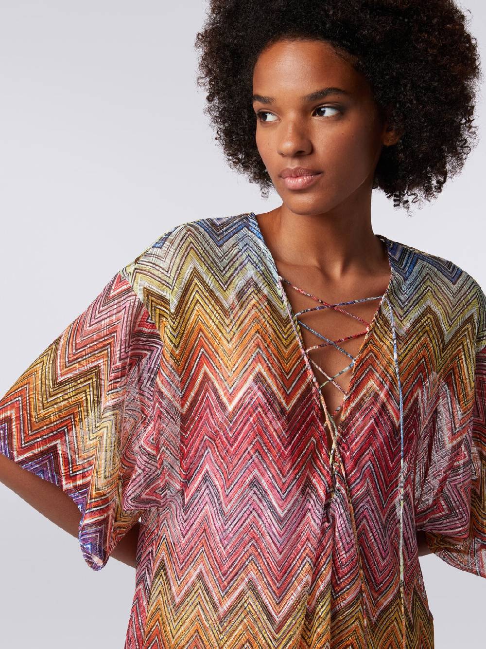 M Missoni Caftano copricostume corto stampa zig zag Sconti VIP