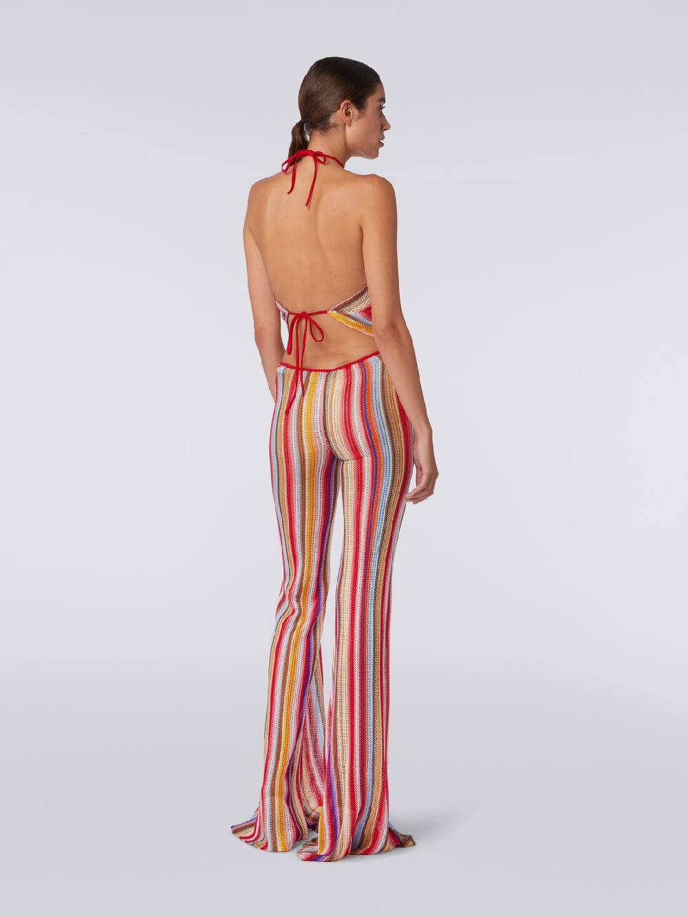 M Missoni Top con scollatura all'americana in crochet rigato Rilascio limitato
