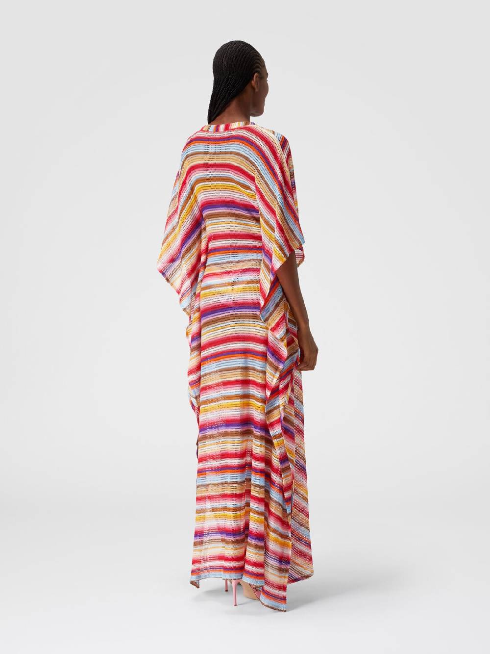 M Missoni Caftano copricostume lungo in crochet rigato Ultimi tre giorni
